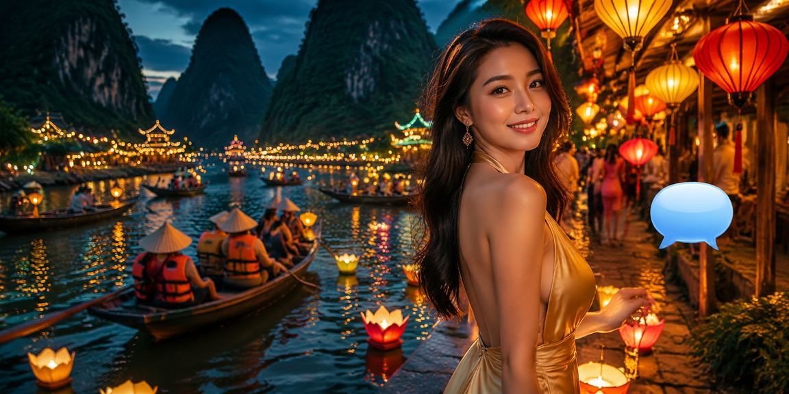 Cảnh chợ đêm sôi động tại Ninh Bình cùng trải nghiệm chơi game